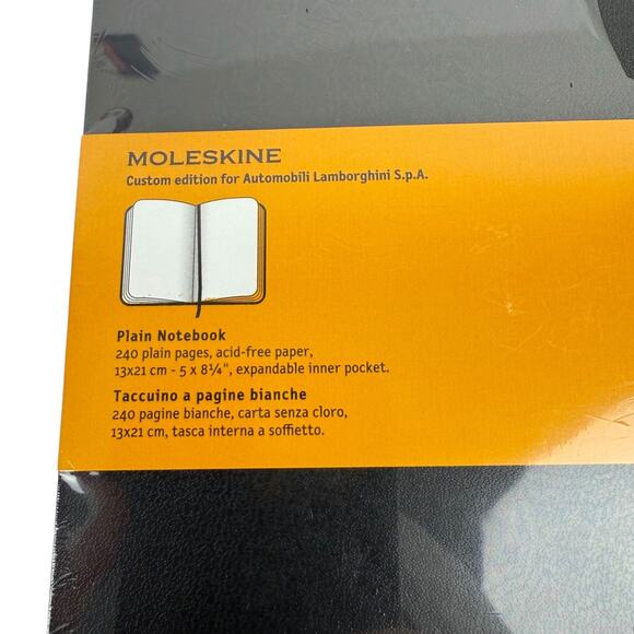 Lamborghini Moleskine Embossed Notebook Diary Sealed 240 Pages - Picture 5 of 7